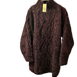 Express Tricot VTG Plush Pullover Chenille Sweater